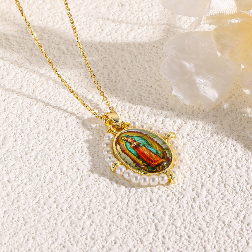 Wholesale Vintage Copper Plated 18K Hand-woven Pearl Necklace